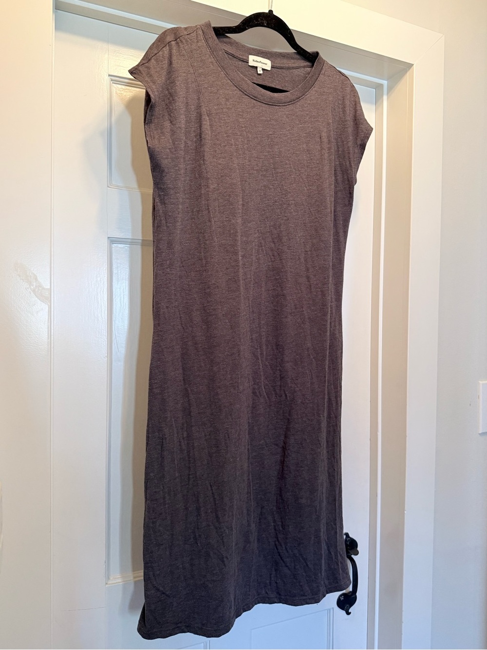 Richer Poorer Women's Charcoal Gray Maxi T-Shirt Dress